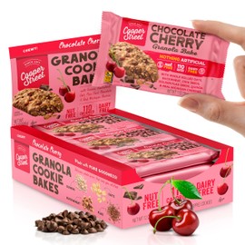 Cooper Street Granola Bakes - Chewy Breakfast Granola Bars with Chia, Flax, Buckwheat and Oats in Delicious Chocolate Cherry Flavor | Individually Wrapped Breakfast Snack Cookies | 12 oz | 1 Pack