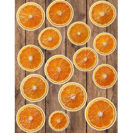 Unbranded Orange Slices Die Cut Vinyl Stickers Set Scrapbooking Laptop Waterbottle