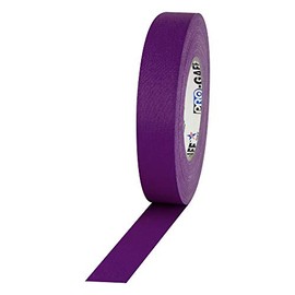 1" Width ProTapes Pro Gaff Premium Matte Cloth Gaffer's Tape With Rubber Adhesive, 11 mils Thick, 55 yds Length, Purple (Pack of 1)