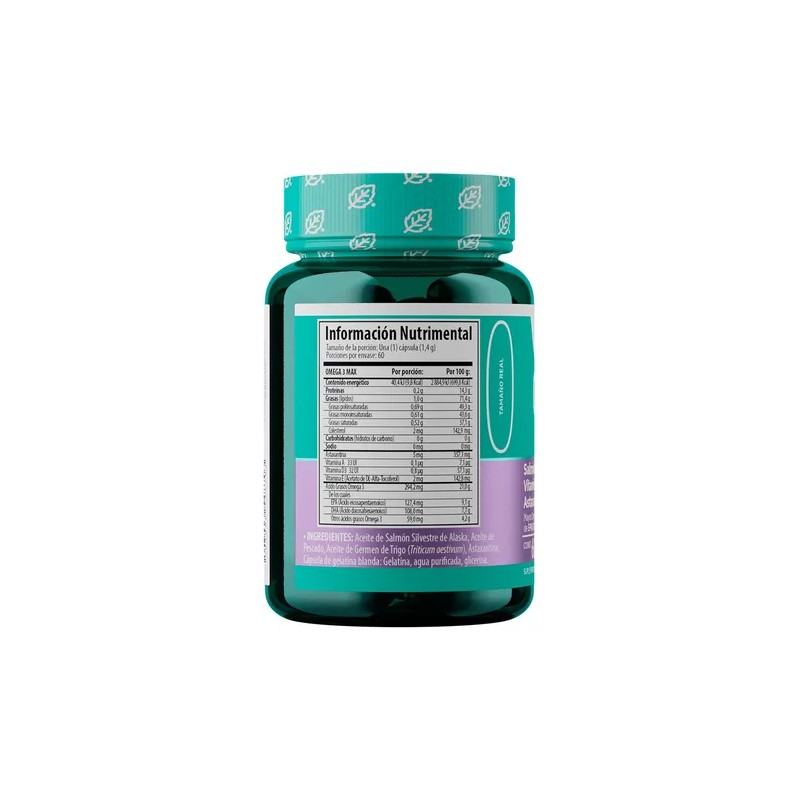 Solanum Línea Turquesa Omega 3 Max +vitaminas A,d,e- 60 Caps