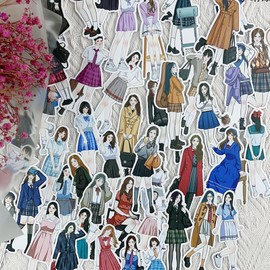 Set of 50 Flakes Stickers, Daily Wear, Handstickers, Cute, Stylish, Waterproof, DIY, Handmade, Skateboarding, Motorcycle, Suitcase, IC Card, Bike Guitar, Diary, Bicycle, Stationery, Paper, Smartphone,