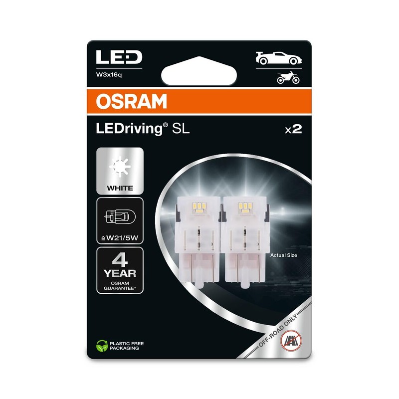 OSRAM LEDriving SL, ≜ W21/5W, White 6000K, Double Blister (2