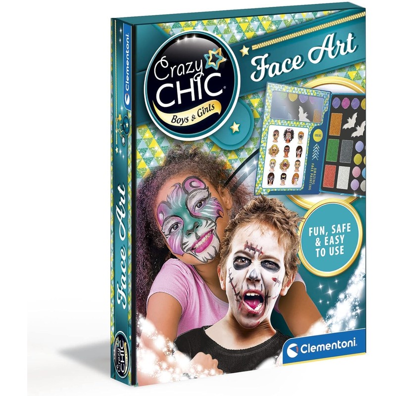 Clementoni 18605 Crazy Chic Face Painting Face and Body Painting,