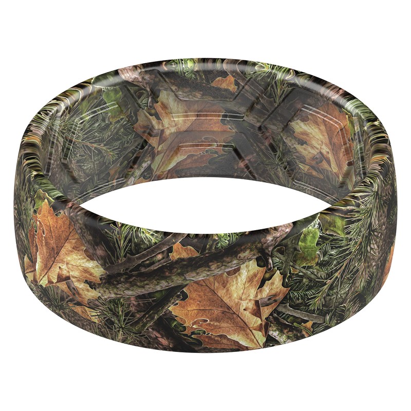 ThunderFit Silicone Rings, Wedding Bands for Men, Printed Design, Breathable