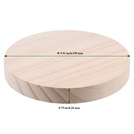 MAHIONG 8PCS 6 Inch Round Wooden Discs Circles, 0.78 Inch Thickened Unfinished Wood Wooden Plaque,Woode Coasters for Crafts DIY Painting