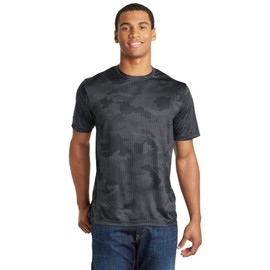 Sport-Tek CamoHex Tee 4XL Iron Grey
