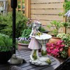 LED Solar Light Girl Resin Figure Carving Fairy Statue Lights