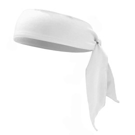 speedway Sweatband Motorcycle  Exercise Headband Durag Head Wrap Workout Head Wrist - White