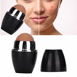 Rodillo Absorbente de Aceite Facial, Rodillo para el Control de la Piel Grasa Rodillo Facial Piedra Volcánica Absorbente de Aceite Rodillo Facial Limpieza Facial Bola de Masaje para el(negro)