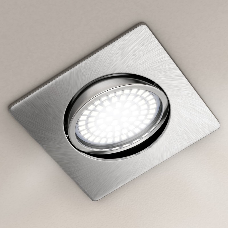 Brandson - Ultra Flat LED Ceiling Spotlight Square Warm White
