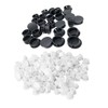 200 Pcs Plastic Plugs, 13mm Black and White Plastic Hole