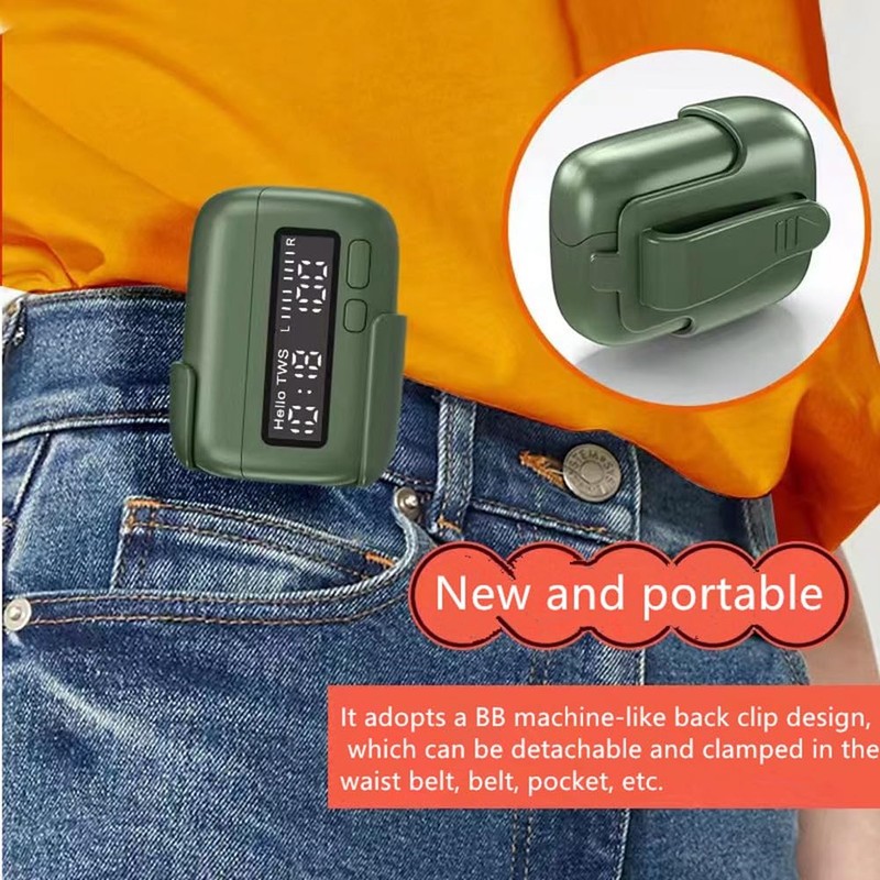 Fahgaer Portable Clock Wireless Bluetooth Earphones Semi in Ear Touch