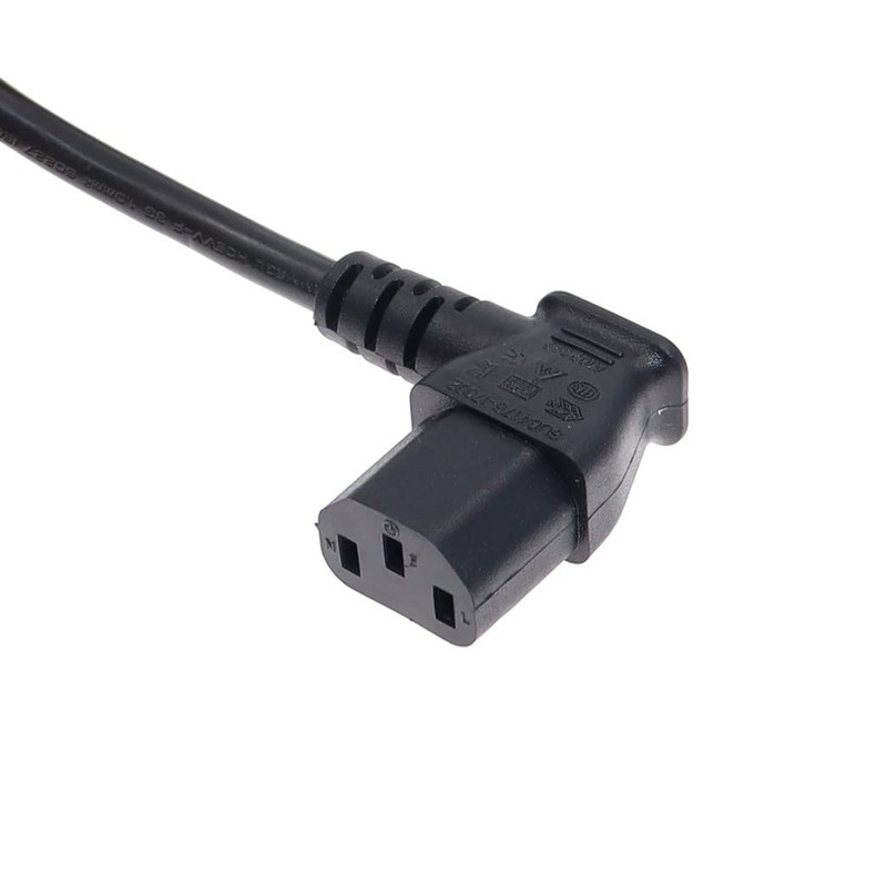 Toptekits C14 to Angled C13 Power Cords - 2ft/60cm, Right
