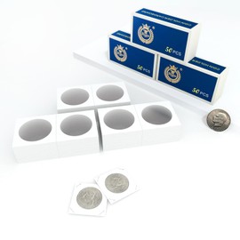Boen 150Pcs Coin Flips 40mm/(1.57 Inch). Coin Flips for Large Dollar. Coin Holders for Colletors The Coin Collection Supplies The Coin Cardboard Coin Flips for Coin Collection