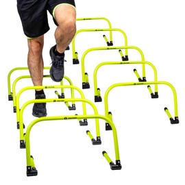 Body Sport Adjustable Athletic Speed Training Hurdles, Jumping & Speed Training Fitness Equipment, Hurdles for Track & Field, Basketball, Soccer & More, Set of 10
