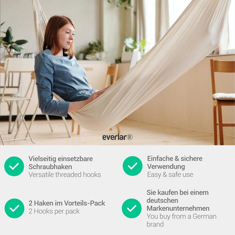 everlar® Safety swing hook, high-strength screw hook with thread: safety