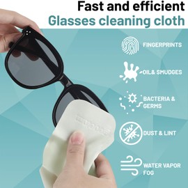 Hogeoetom Microfiber Cleaning Cloths，Superior Glasses Cloth, Camera Lens Cleaning Cloths, Laptop, Phone, Tablet,Screens & More, Color-Code (Pack of 12)