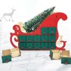 Christmas Sleigh Tree Wooden Advent Calendar Countdown 24 Drawers with