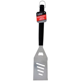 Barbecue Spatula With Bottle Opener Large BBQ Grill Handle Best Cooking Utensils and Accessories Wide Metal Grilling Turner for Burgers Steak Heavy duty
