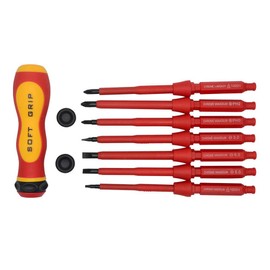 Magnetic Screwdriver Set 8pcs 1000V PH SL Insulated Screwdriver Set with Replaceable Blades for Safe Electrical Work Computer Car Repairs