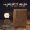 moonster Leather Portfolio, Brown, 33x25cm, Vintage