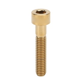 Bike Headset Cap Headset Stem Top Cap Fixing Bolt M6x30mm Column Head Bike Stem Bolt Screw Bicycle Repair Titanium Alloy (Gold)