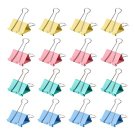 M&G Binder Clips 50mm/2 Inch, 2 Set Small Binder Paper Clip Bag Clips Pocket Clip Office Supplies for Organizing Documents and Papers, Mix Colors