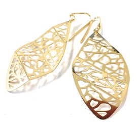 10:10 Origami earrings made of 925° silver plated in 18 carat gold. Designed and produced in Italy, Gold