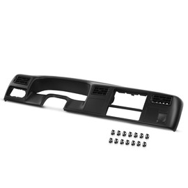 DOTCOM Dash Instrument Cluster Bezel Panel Black W/o Hole Compatible with Ford F250 F350 Super Duty 1999 2000 2001 2002 2003 2004 Dashboard Black