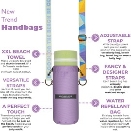 Madamelique Turkish Beach Towel with Beach Bag - 39 x 74 - Prewashed Beach Towels Oversized -%100Cotton - Quick Dry - Sand Free - Hand Loomed Turkish Bath Towels - Unique Turkish Towel (Pistachio)