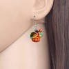 SHIGIE Thanksgiving Acrylic Pumpkin Pilgrim Hat Turkey Earrings Charming Dangle