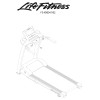 LifeFitness F3 Folding Treadmill Extrusion Side Rail F3-HEAM006986; OEM# 8337101