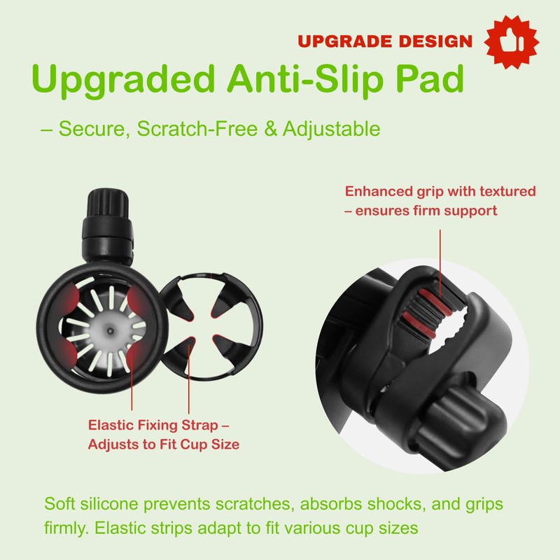 Lusinus Stroller Cup Holder Compatible with YOYO/YOYO2/YOYO3 – 2-in-1 Adjustable