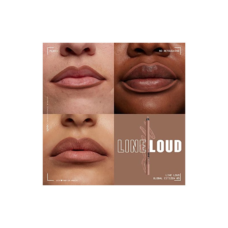 NYX Professional Makeup, Line Loud Lip Liner, Delineador de Labios,