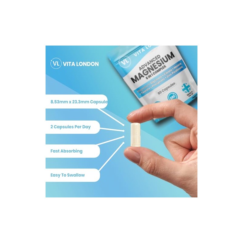 Magnesium Glycinate Complex 6-in-1 – High Absorption Chelated Magnesium Bisglycinate