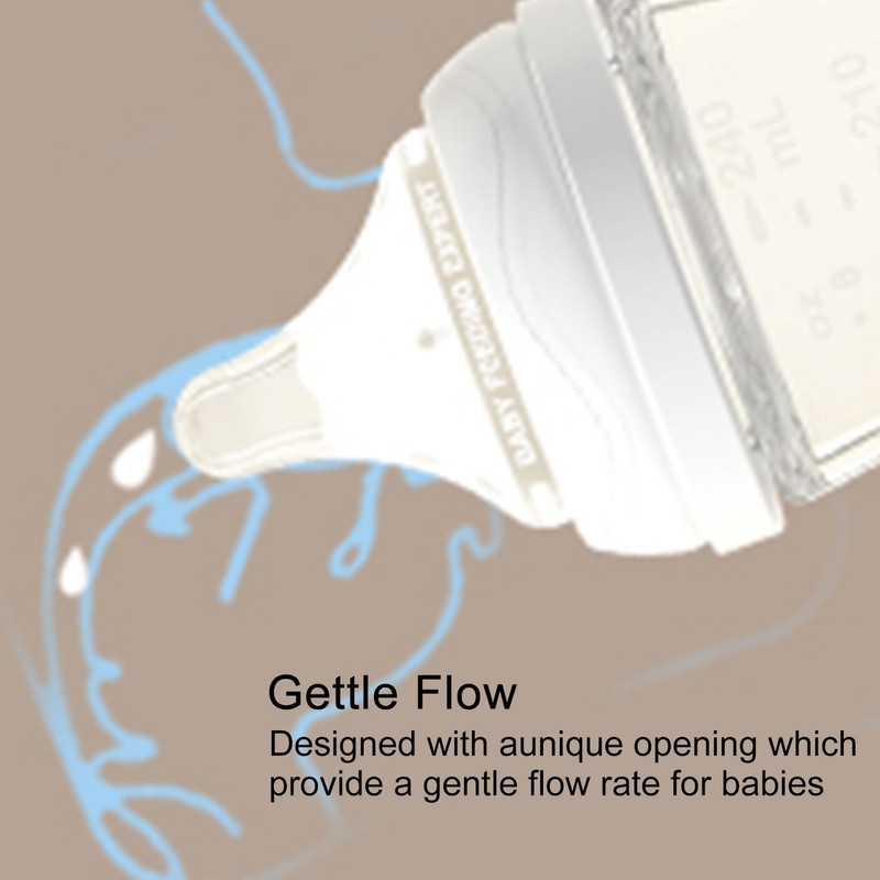 Numvim Natural Glass Baby Bottle Gentle & Extra Slow Flow,