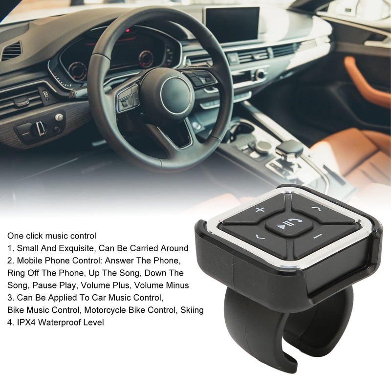 Annadue Bluetooth Car Wireless Media Button, Wireless Sound Adapter Switch,