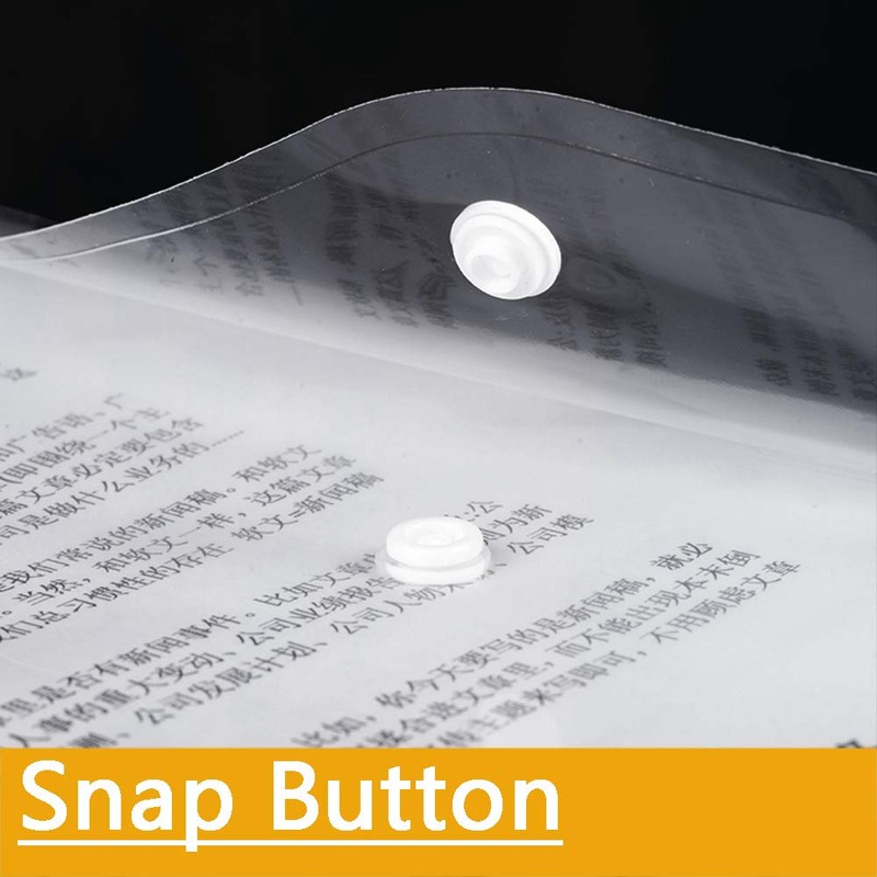 Plastic Wallets Folder - 12 Pack A4 Clear Document Folders