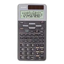 Sharp EL-531 TG-GY Wissenschaftlicher Schulrechner (2-zeilige Anzeige, D.A.L.-Eingabe, Solar- und Batteriebetrieb) Grau