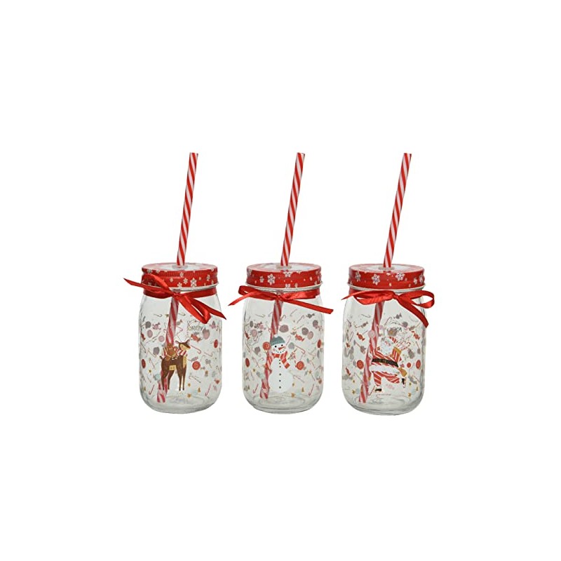 Kaemingk Drinking Glasses with Lid 13 cm x 1 Piece