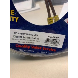 QVS NEW QVS RCA1V-50 50' feet Digital Audio Cable Gold Plated FREE SHIPPING