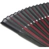 Kyoetsu Men's Hand Fan, Pure Silk, Plain, 2 Colors, Bamboo