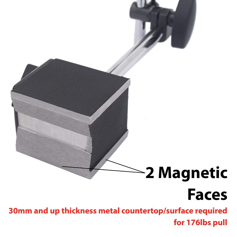 Clockwise Tools MGBR-02 Magnetic Base Stand for Digital Dial Indicator
