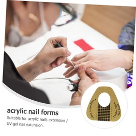 Healvian 300pcs Double Thick Nail Forms for Acrylic Uv Gel Extensions Fit Easy Application Manicure Tool for Stronger Nails for Home Salon Use