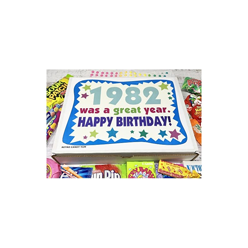RETRO CANDY YUM ~ 1982 44th Birthday Gift Box of