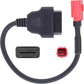 GERUI 38 cm OBD2 OBDII Diagnostic Cable Adapter 6-Pin to 16-Pin OBD2 Adapter Cable, OBD2 Cable Adapter Motorcycle OBD Cable for Honda Hawker Yamaha and Most Other Motorcycles
