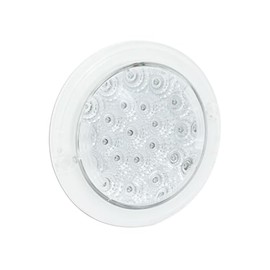 LED Autolamps 12V Recessed Mount Round Stop/Tail Lamp with Clear Lens, 130 mm Diameter