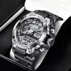 Lige Men Watch Luxury Military Wristwatch LED Digital Date Quartz