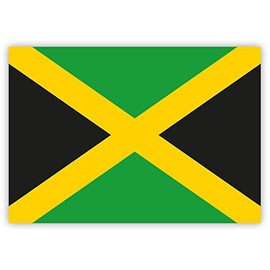 Gobrecht & Ulrich 10 x Jamaican Flag Sticker Set - Jamaica Sticker - for Cars, Laptop, Windows, Luggage (7.4 x 5.2 cm)