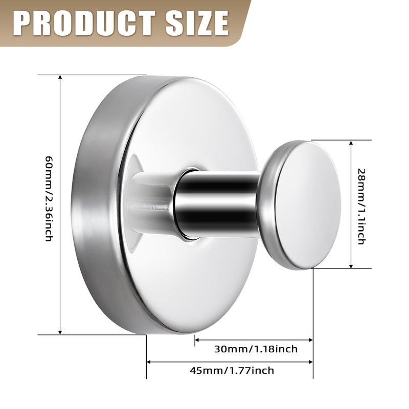 Fenas Suction Cup Hooks for Shower No-Drill Bathroom Hooks for